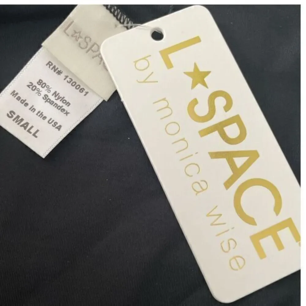 L‎ Space Nico Bikini Underwire Top Cream Black Estella Bottom 2 Piece Small